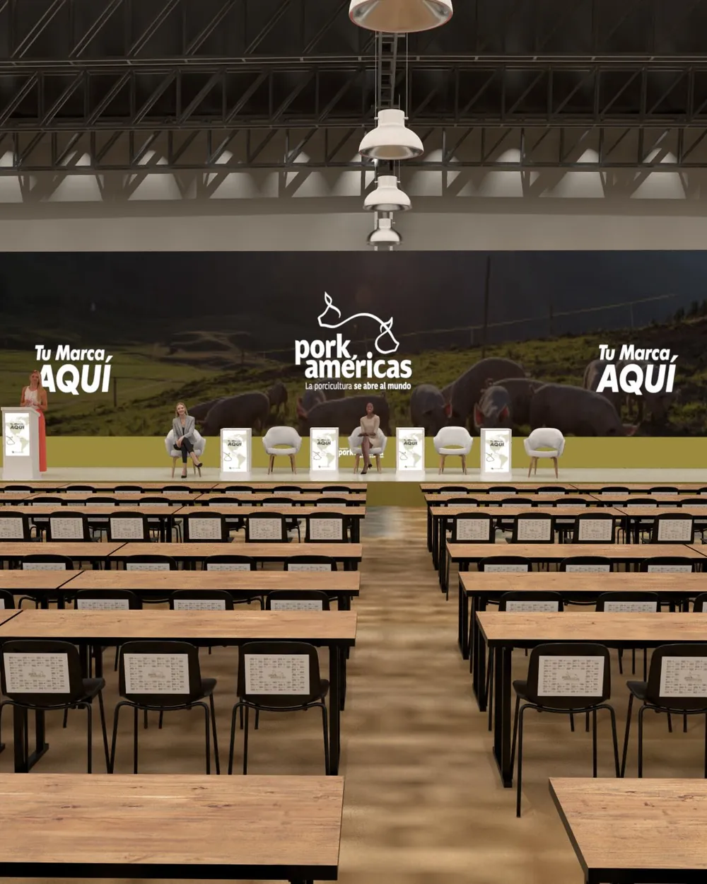Render del auditorio del congreso